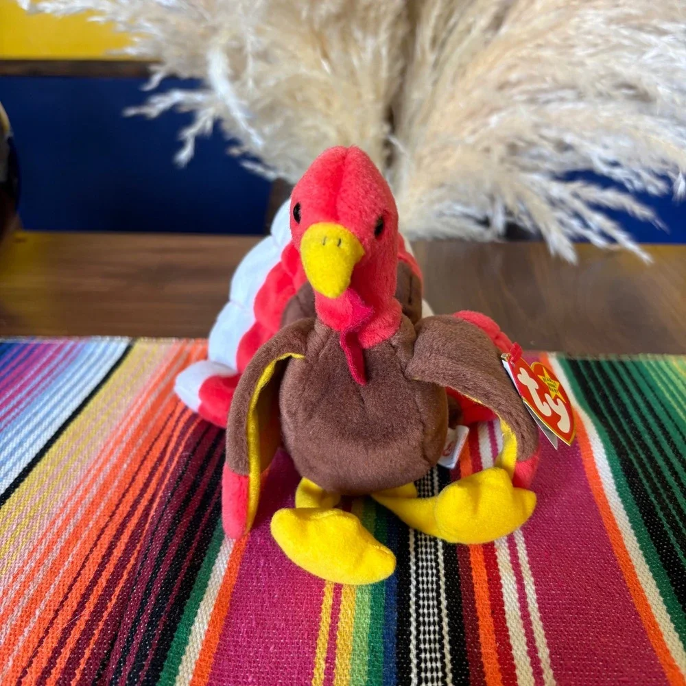 Ty Beanie Baby Gobbles the Turkey 1996 Vintage Plush Style 4034 with Tags